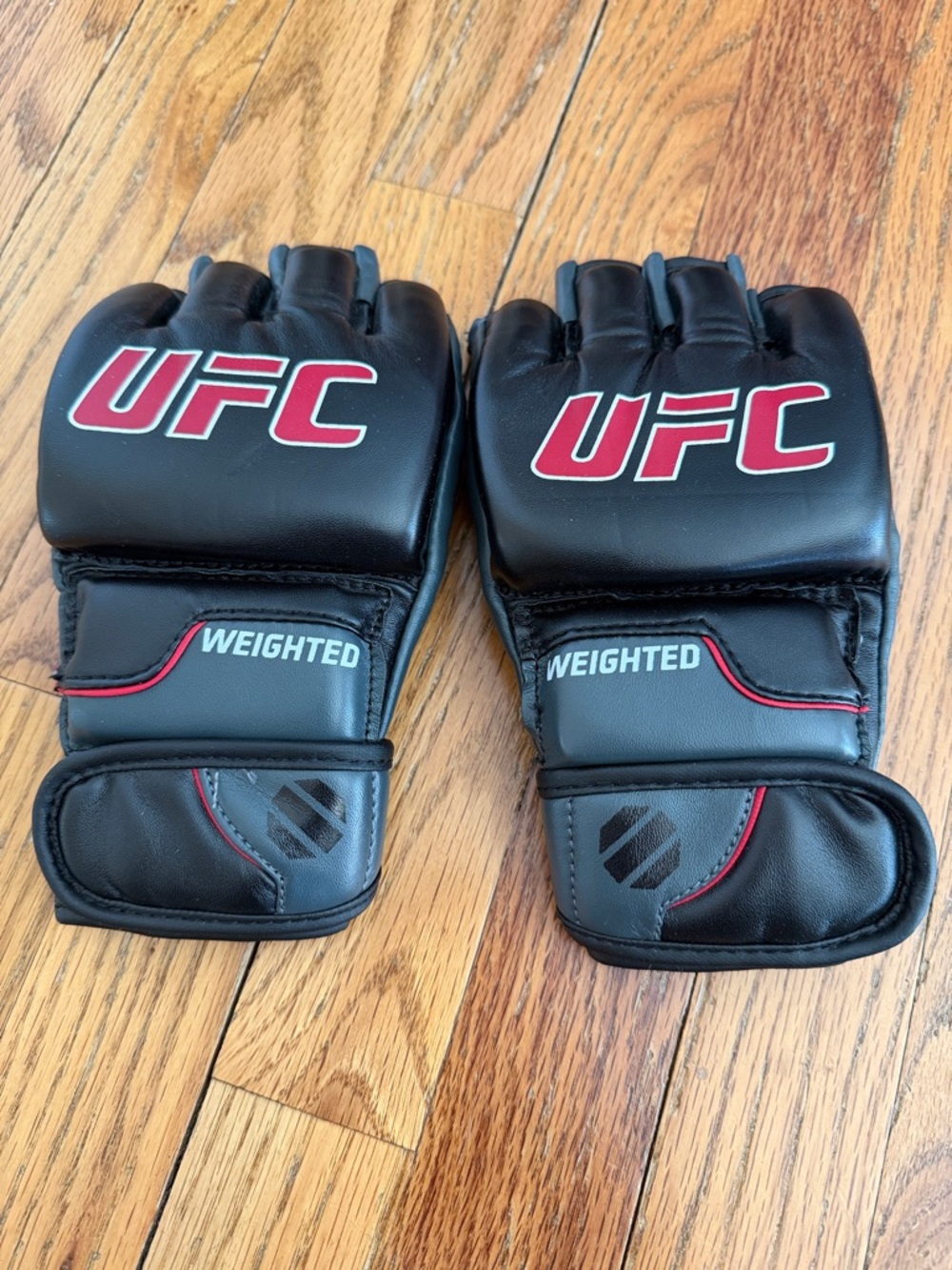 UFC Black Sparring Gloves with Red Logo